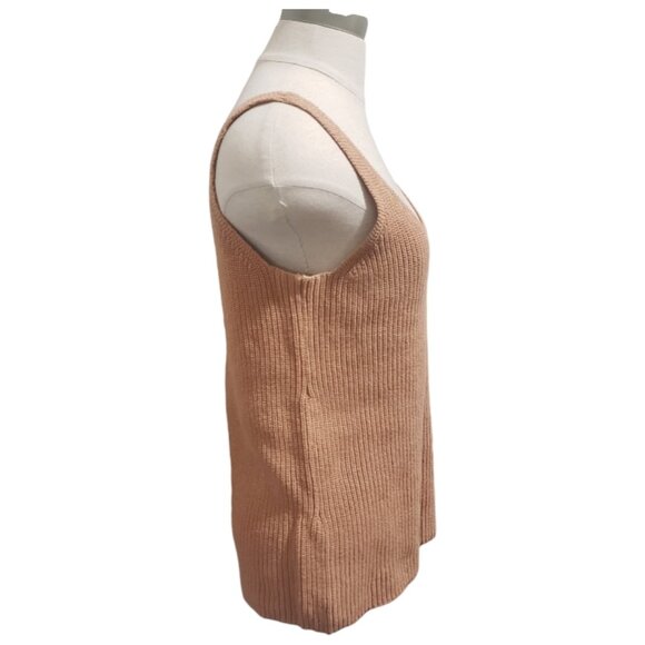 CT1910 The Drop Camel Color Sweater Tank Top S - Picture 2 of 5